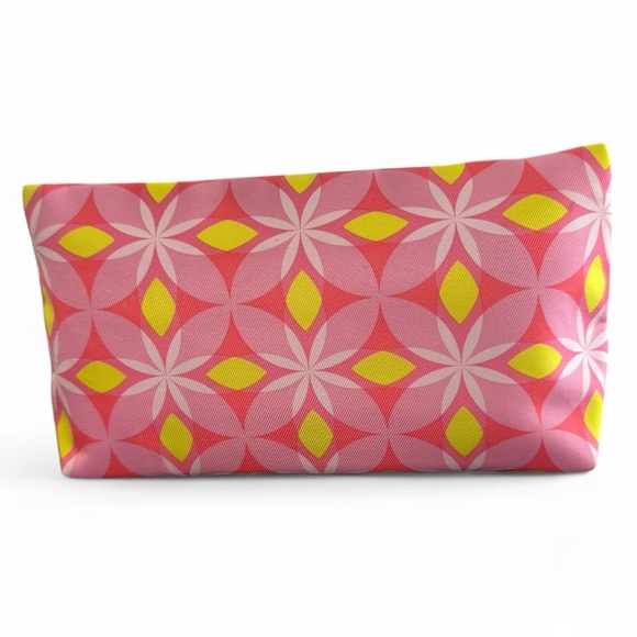 Clinique Pink and Yellow Floral Pouch - Picture 2 of 5